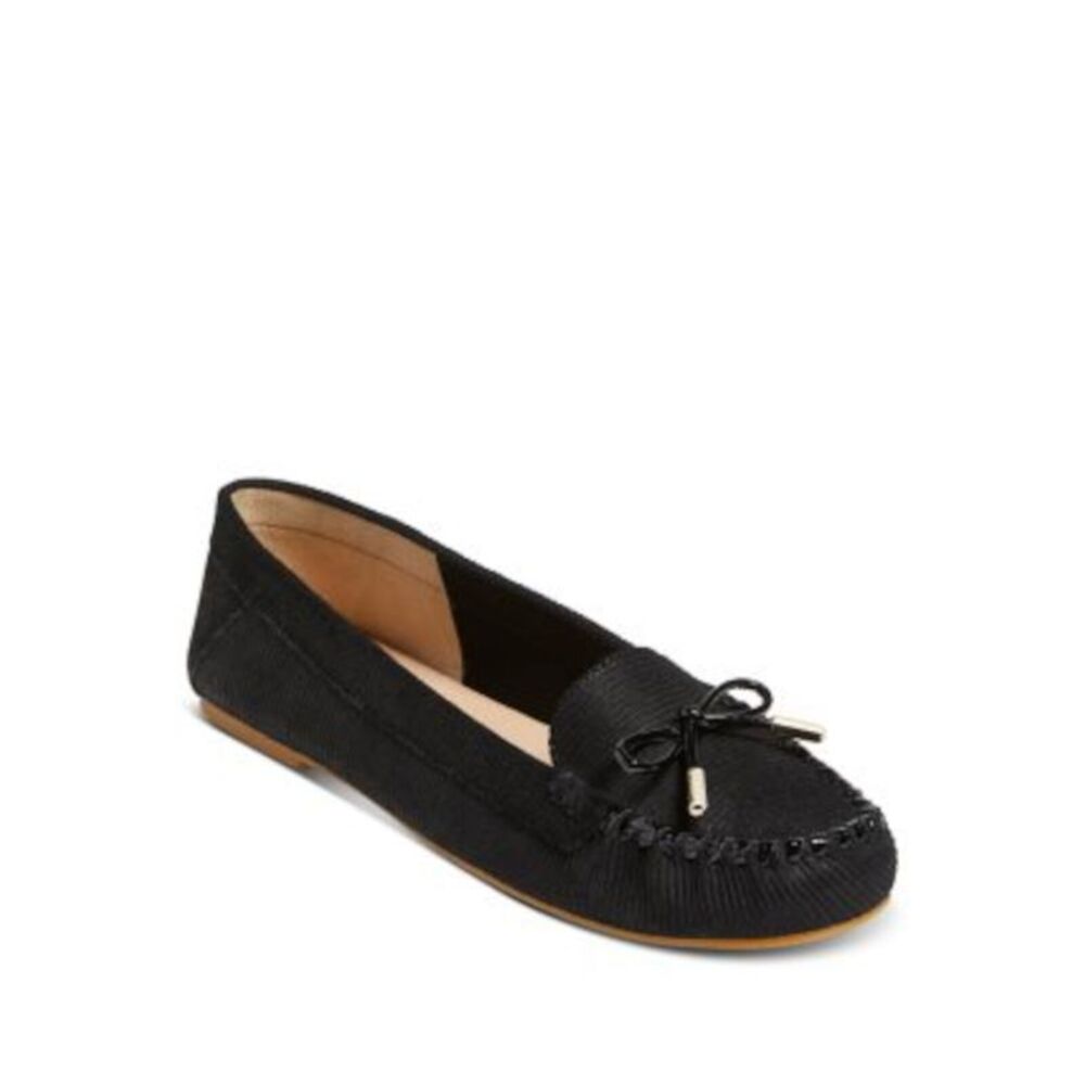 JACK ROGERS Womens Black Millie Round Toe Slip On Leather Moccasins Shoes 11 B